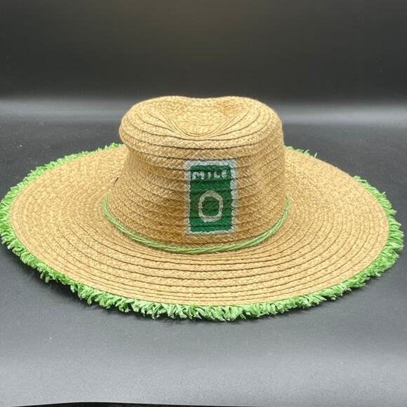 Panama Jack Women's Wide Rim Floppy UPF 50+ Sun Hat Green Trim NWT - Picture 1 of 11